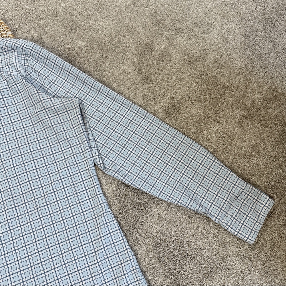 Mizzen+Main Men’s Performance Lightweight Leeward Dress Shirt Longsleeve Blue L - Picture 6 of 16